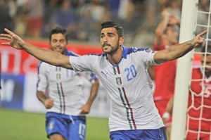 Italia - Malta 1-0 Esultanza Pellè