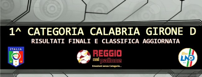 Prima Categoria Calabria Girone D: risultati anticipi e nuova classifica