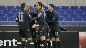 Lazio - Dnipro 3-1 Esultanza Candreva