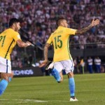 Paraguay-Brasile 2-2 Esultanza Dani Alves