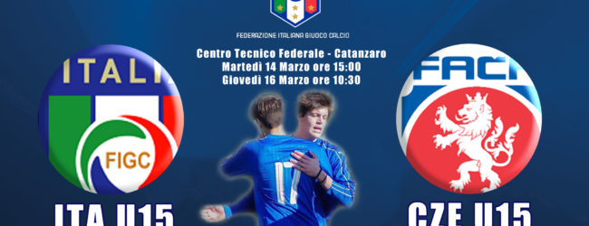 Nazionale Under 15: a Catanzaro doppia amichevole contro la Repubblica Ceca