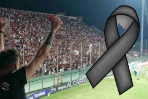 La curva sud della Reggina e il simbolo del lutto