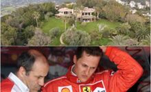 La casa di Michael Schumacher e in basso il campione ai box
