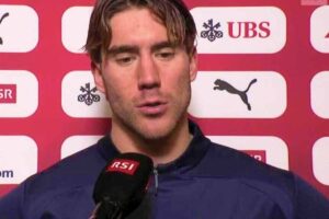 Dusan Vlahovic, attaccante della Juve.
